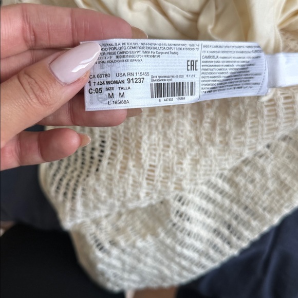 MANGO ecru floral crochet midi dress - Picture 12 of 12